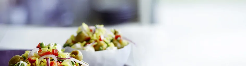 Rijstsalade met feta en koriander