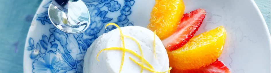 Panna cotta met vanille en citroen