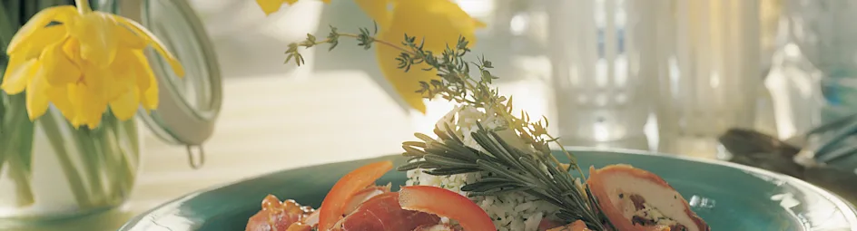 Kipfilets met pesto en zongedroogde tomaten
