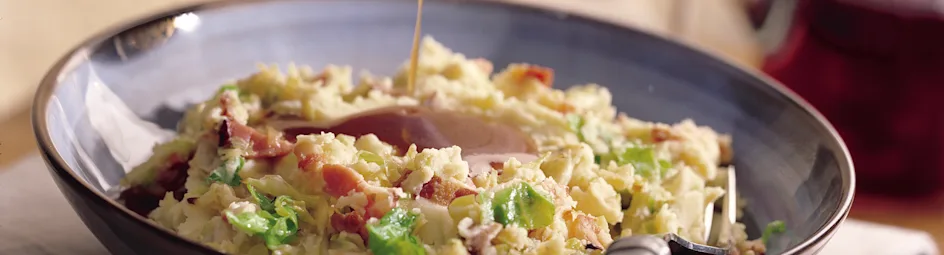 Ierse stamppot van puree met witte kool