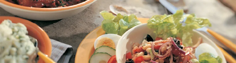 Griekse bonensalade