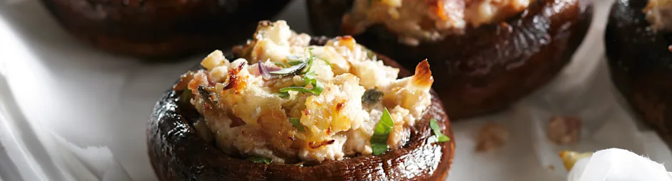 Gevulde portobello uit de oven