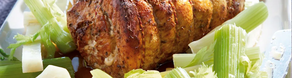 Geroosterde gemarineerde rollade