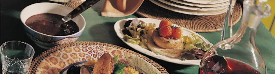 Eendenborst met pruimen en portsaus