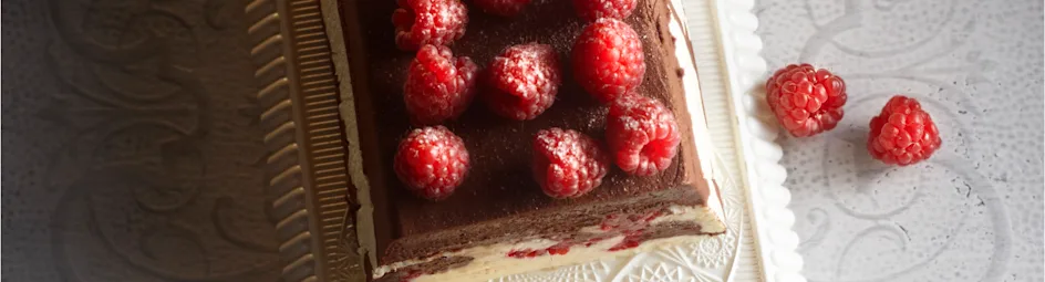 Chocoladeterrine met frambozen