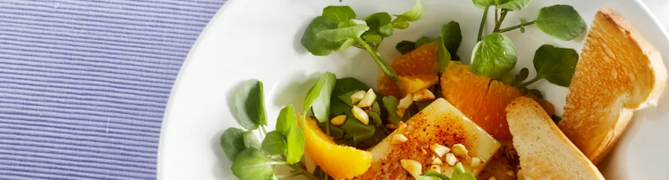 Warme geitenkaassalade