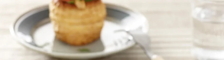 Pasteitje met kip, krab en koriander