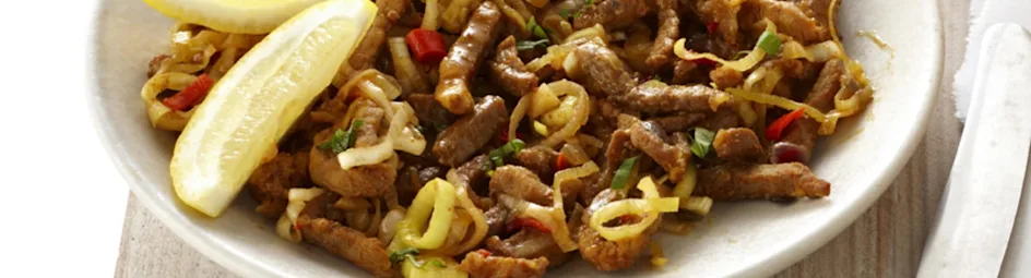 Shoarma met prei en peper