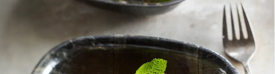 Salade van sinaasappel en aubergine