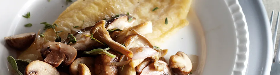 Claressefilet met geroerbakte paddenstoelen
