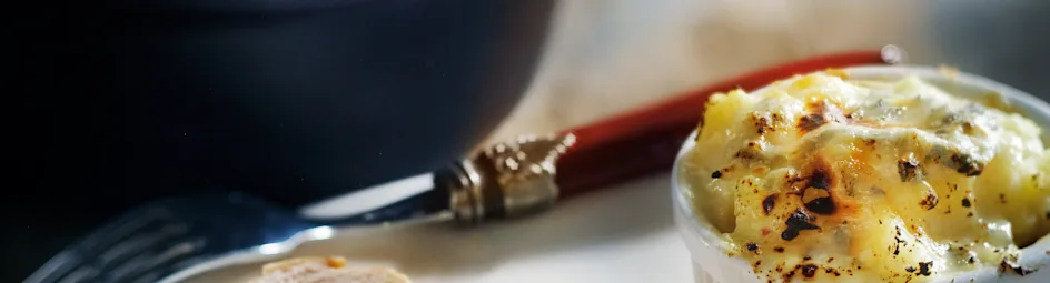 Gestoofde varkensrollade met knolselderijstamppot