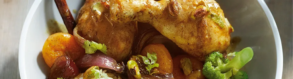 Kippenstoof met abrikozen en noten