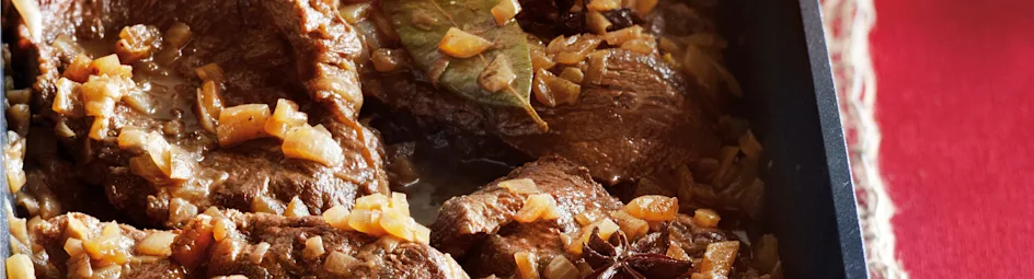 Sukadevlees met gember en steranijs
