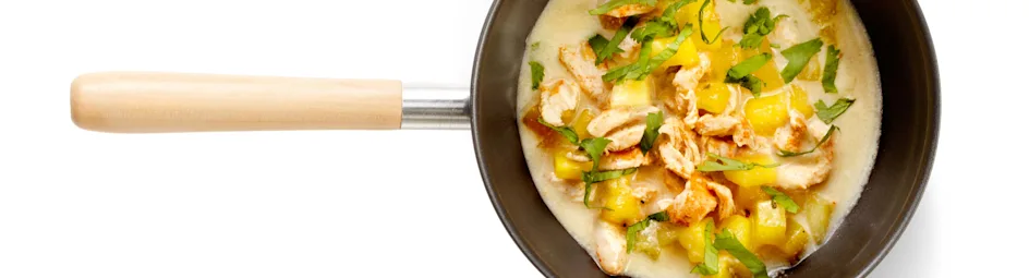 Kalkoenfilet met kokos en mango