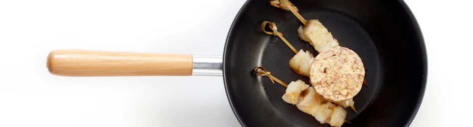 Visstick met notenboter