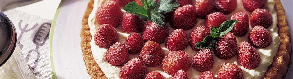 Snelle aardbeientaart