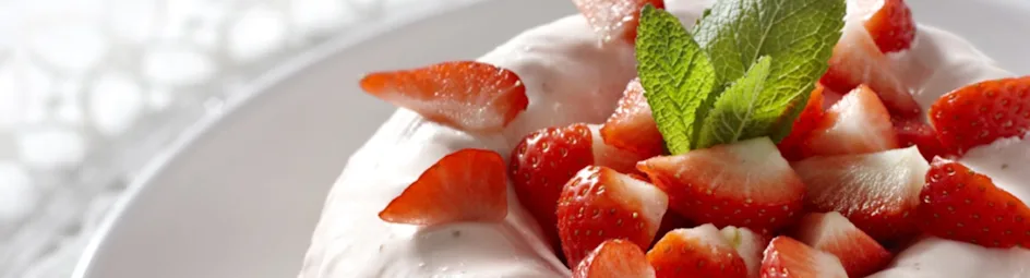 Bavarois van verse aardbeien