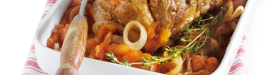 Rollade met kruidige tomatensaus