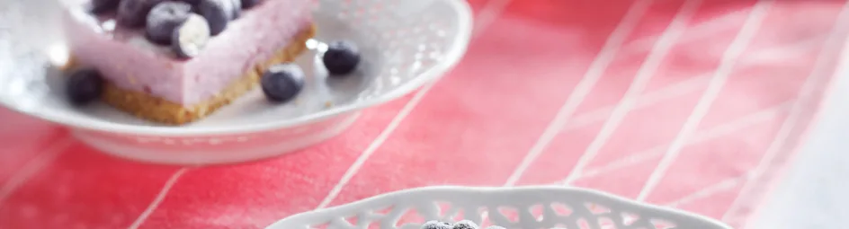 Ricotta-bosbessentaartje