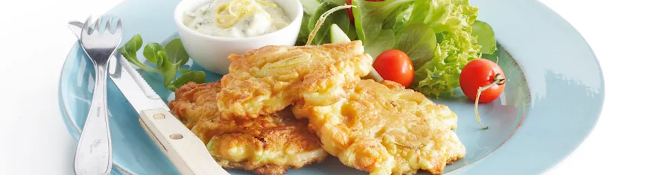 Drie-in-de-pan met wortel, prei en citroenmayonaise