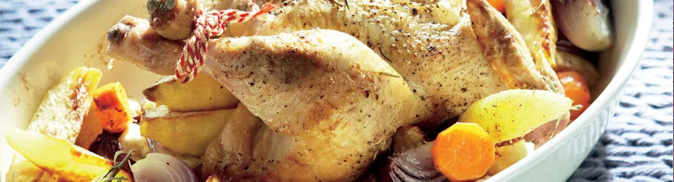 Kip met geroosterde wintergroenten