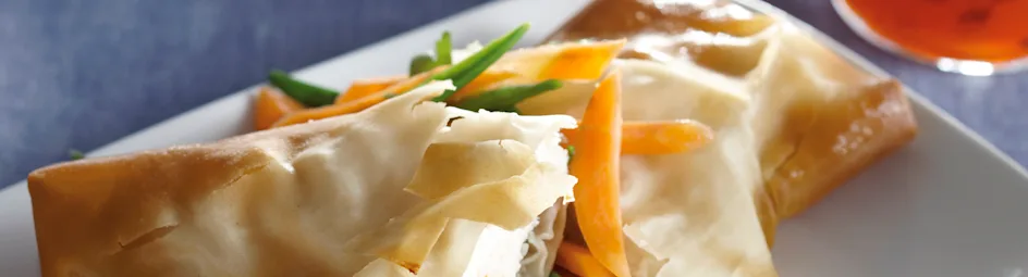 Pakketje van kip in filodeeg