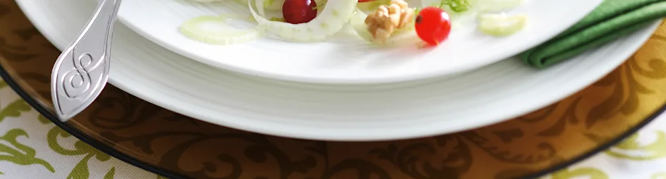 Venkelsalade met rode appel en aalbessen