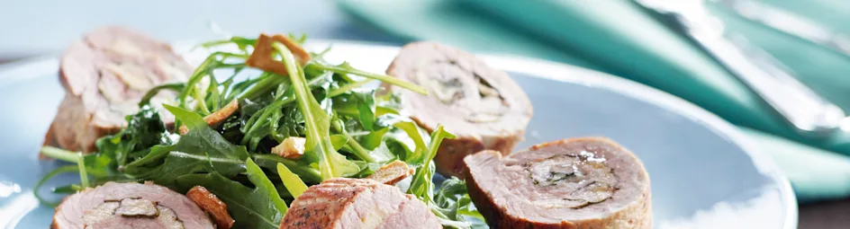 Kalfsrolletjes gevuld met mozzarella-omelet