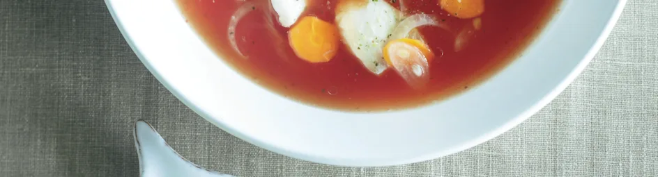 Mediterrane vissoep met knoflookcrostini