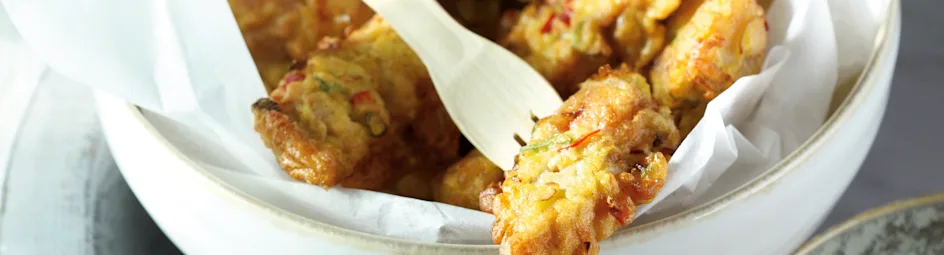 Pittige kerriekabeljauwreepjes