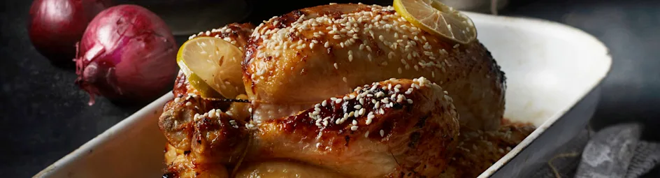 Gegrilde kip met gember-sojasaus