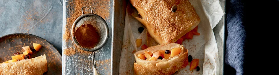 Strudel met pompoenvulling