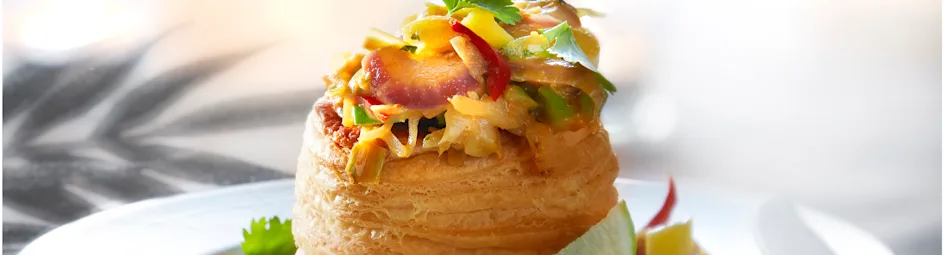 Thais groentepasteitje met mango