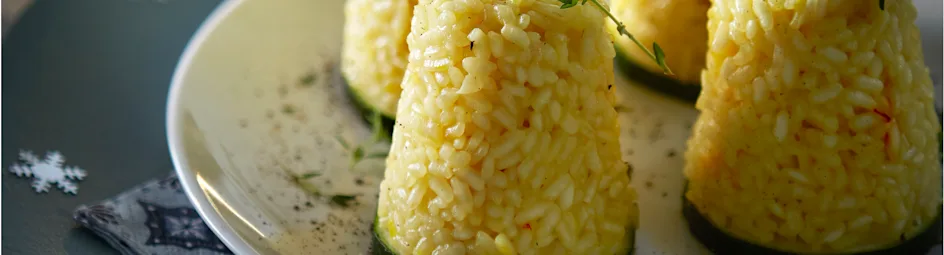 Saffraanrisotto-timbaaltjes