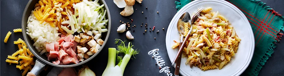 Fusilli finocchio & funghi