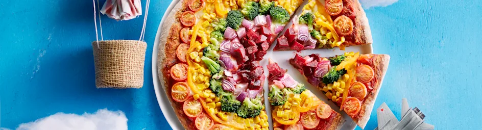 Regenboogpizza