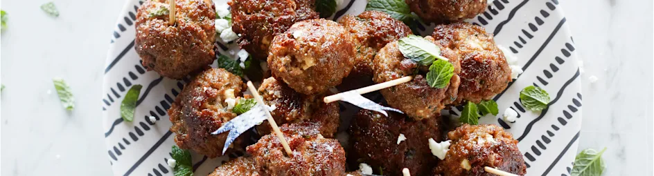 Gehaktballetjes met feta en munt