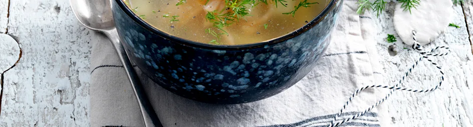 Aspergesoep met zalm