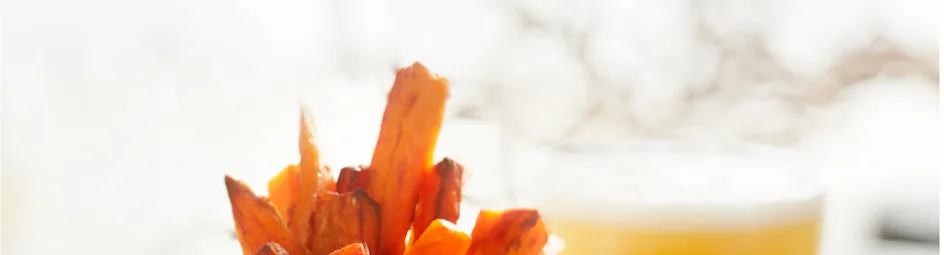 Frietjes van zoete aardappel