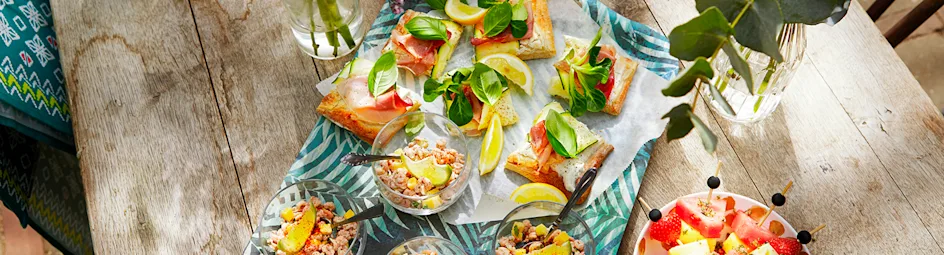 Fruitspiesjes met muntsuiker