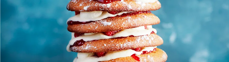 Eierkoektaartje met frambozen