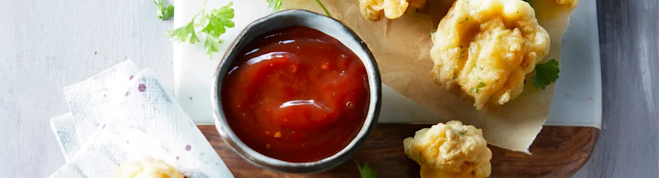 Bloemkoolbeignets met chilidip