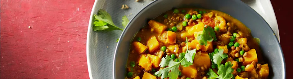 Pompoen-linzencurry