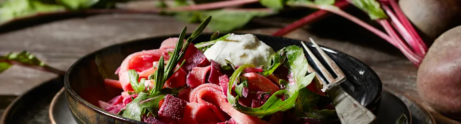 Tagliatelle met bietjes en ricotta