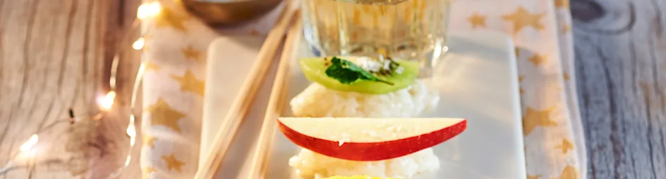 Fruitige kokos-'sushi'