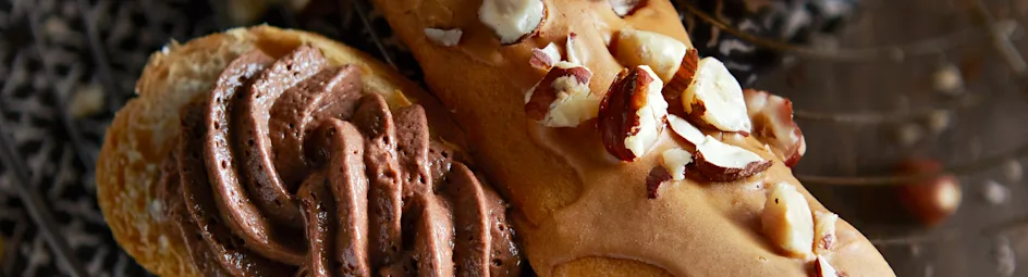 Eclairs met choco-hazelnootvulling