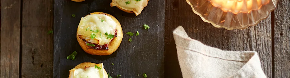 Gegratineerde gevulde champignons