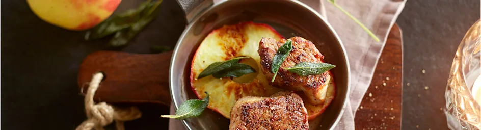 Varkenshaasje met appel en honing