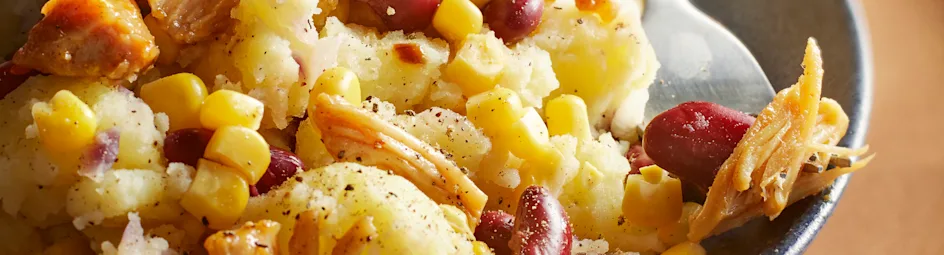 Mexicaanse stamppot met pulled chicken