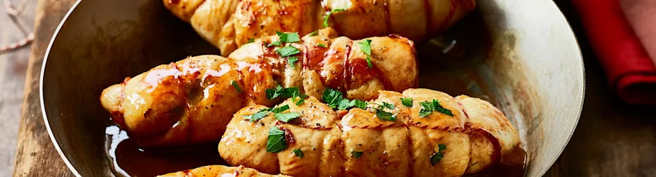 Kiprolletjes met parmaham